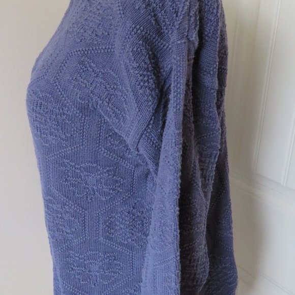 Daniel HECHTER Paris Heather BLUE Sweater Medium Cotton (K68) - Picture 3 of 8